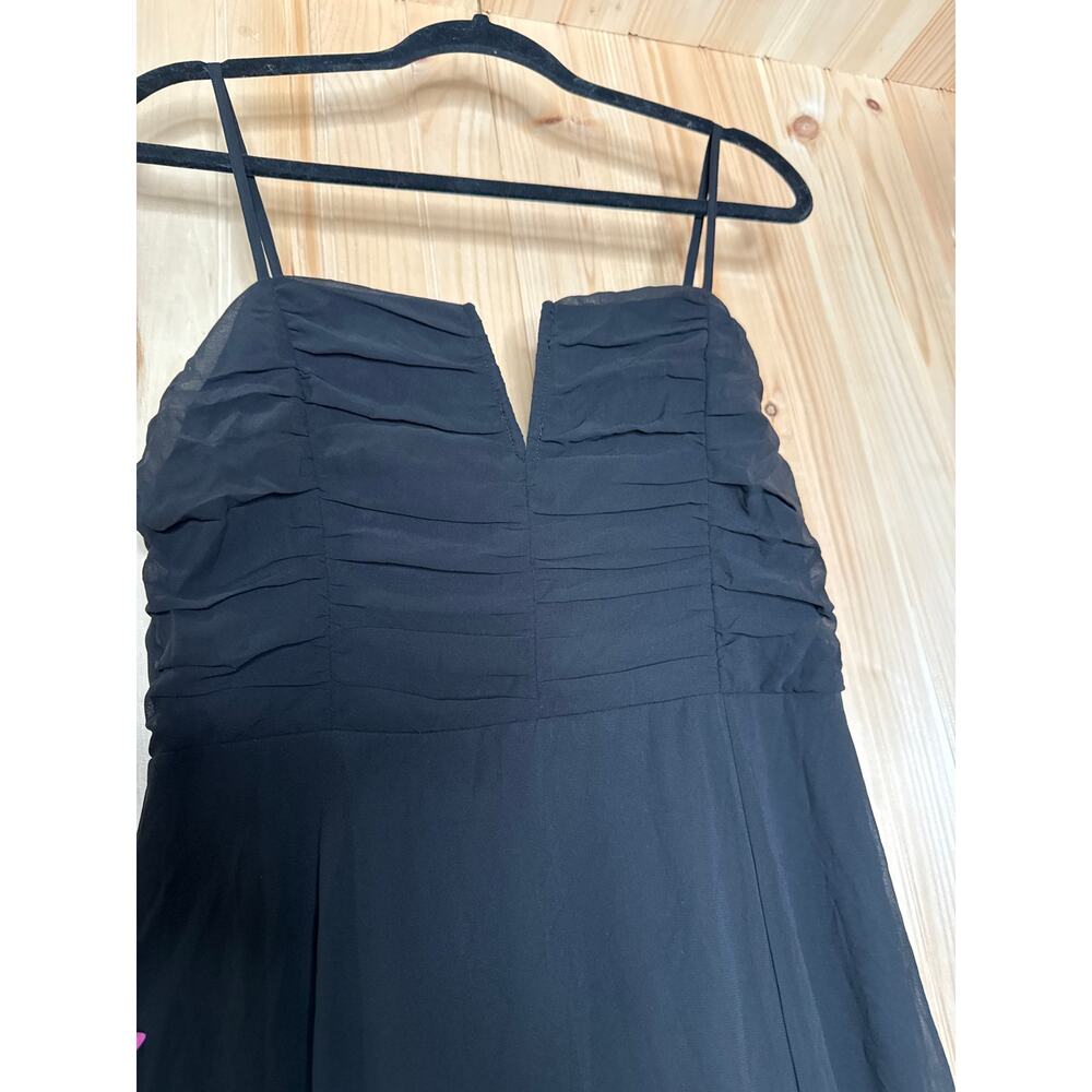 NWT Lulus Sweeney Black Sleeveless Maxi Dress Wedding Formal Cocktail Sz L - Picture 7 of 8
